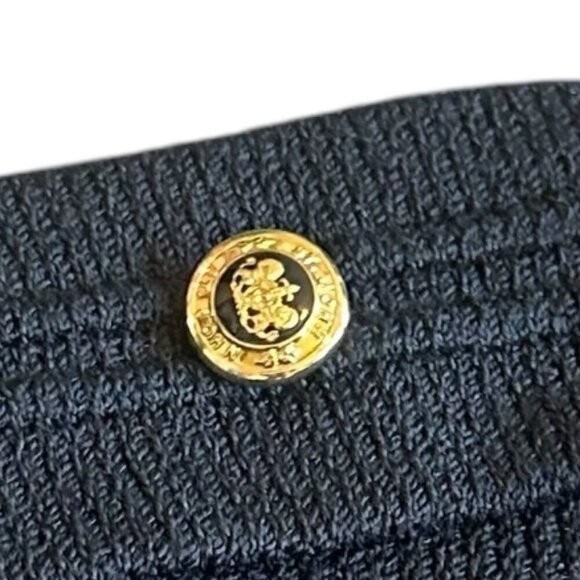 St. John Collection x Marie Gray Black Pullover Sweater Oversized Gold Buttons - Picture 3 of 11